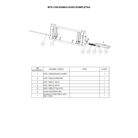 Części do Ładowacza czołowego Metal-Technik MTS-1200